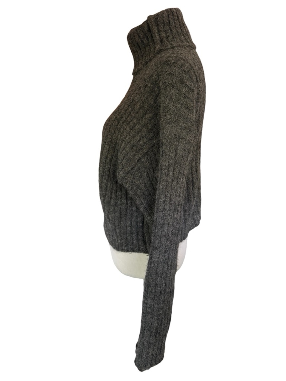 Grey Chunky Women’s Knit Turtleneck Sweater Oversized One Size from Korea - Picture 5 of 7